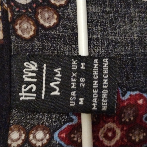 Emery Rose Plus Tassel Tie Neck Floral Print Tunic Dress - Picture 3 of 4